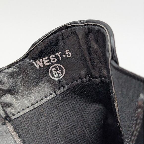 Top Woda West Lug Sole Platform Bootie Side Zip Women's Black Size US6.5 EU37 - Picture 11 of 13